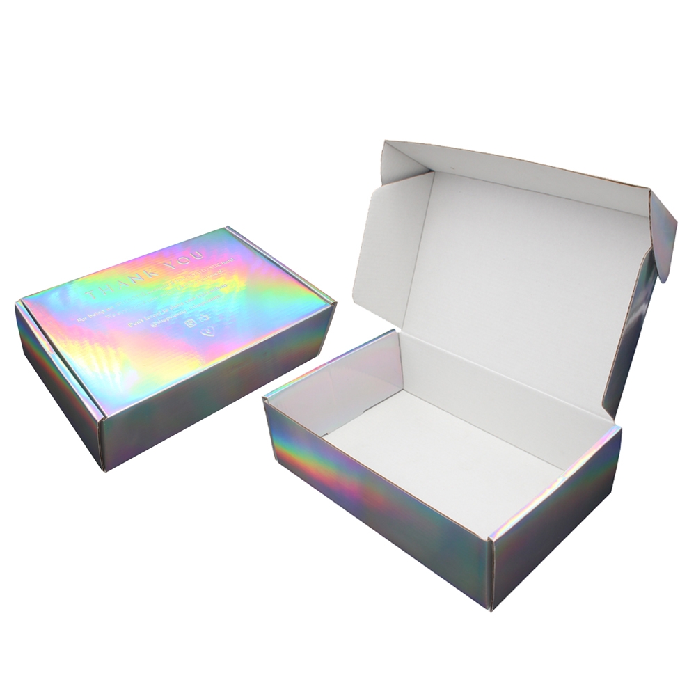 Custom Small 3D Holographic Packaging Shipping Pink Mailer Boxes