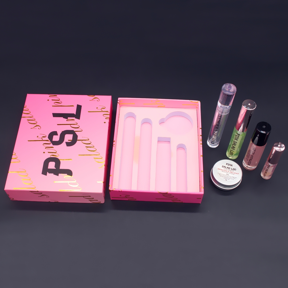 Wholesale private label paper cardboard lip glosses set gift box