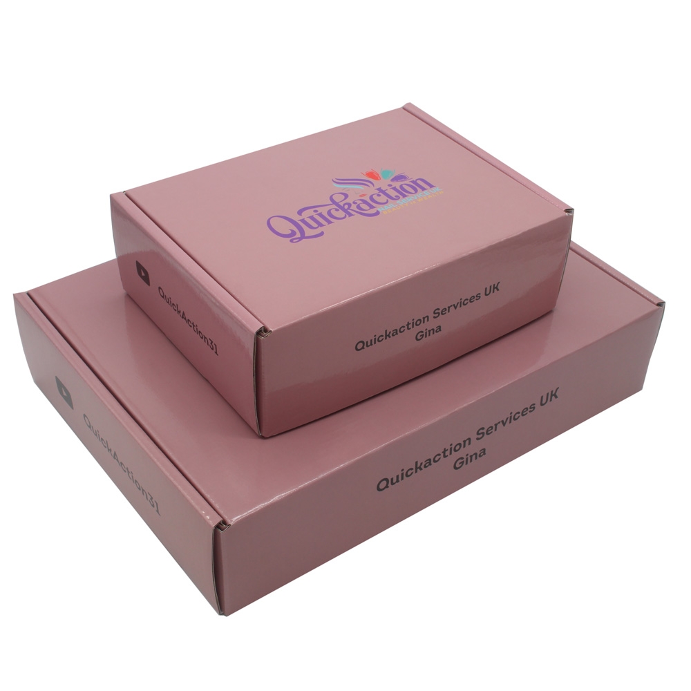 Glossy paper packaging mailer box with logo