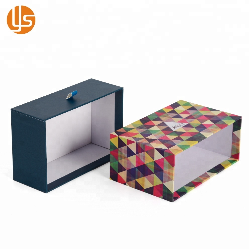 Luxury Custom Printed Small Rigid Cardboard Sliding Drawer Paper Gift Packaging Box