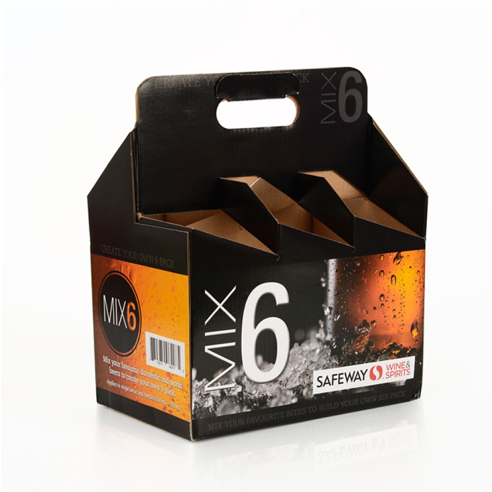 Custom 4 6 wine beer bottles carrier box