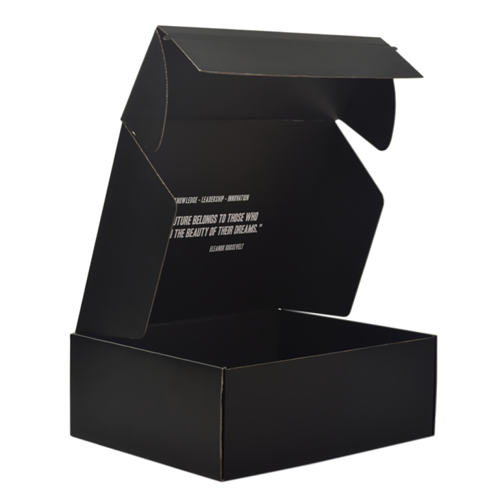 Custom Black Tear Strip Boxes Cardboard Packaging Box Shipping Boxes