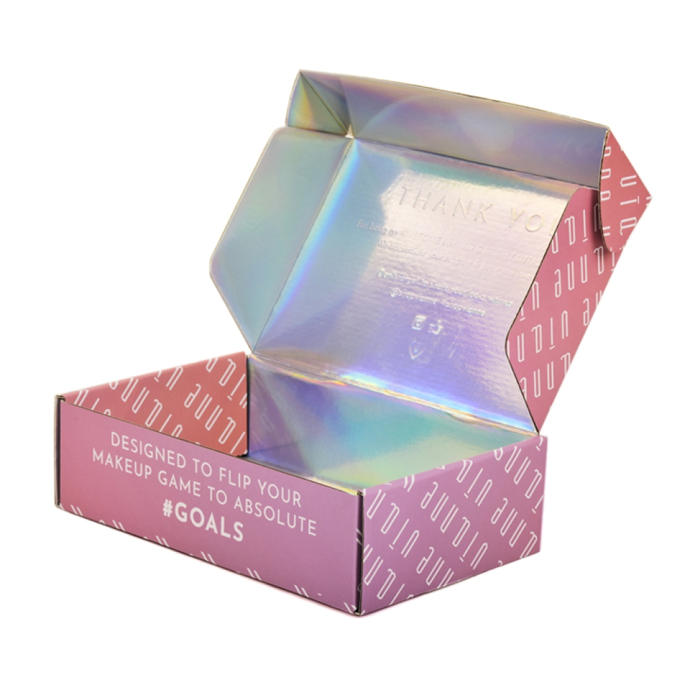 Custom Cool Holographic Mailer Box / Customized Iridescent Packaging Box