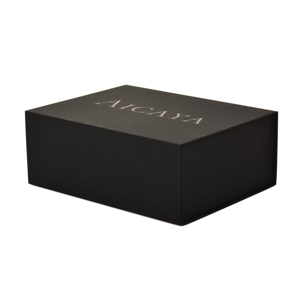 Personalized black rose gold color custom packaging presentation box