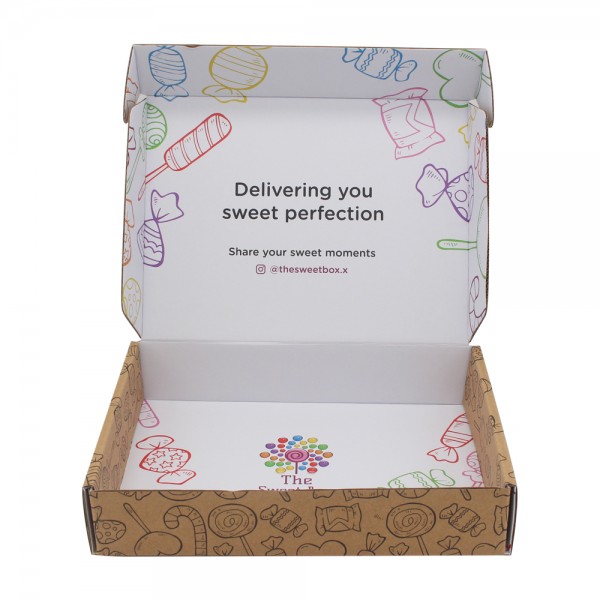 Pirulitos de doces infantis ondulados personalizados para envio de embalagens de pirulitos caixas de papel doce