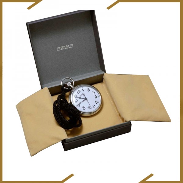 Coffret cadeau montre de poche en papier personnalisé avec insert