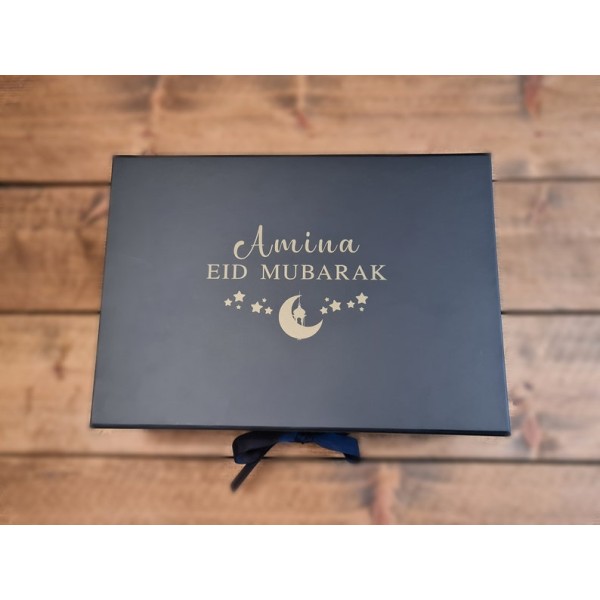 Coffret cadeau personnalisé ramadan islamique, boîte d'emballage eid mubarak