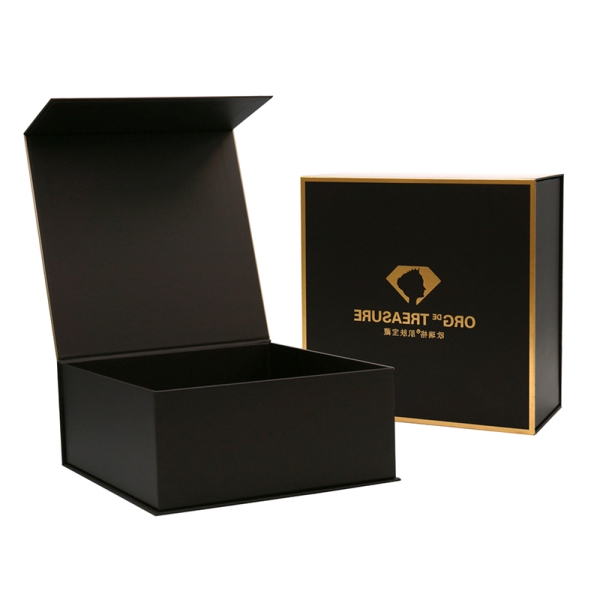 Black Magnetic Paper Box For Skin Care