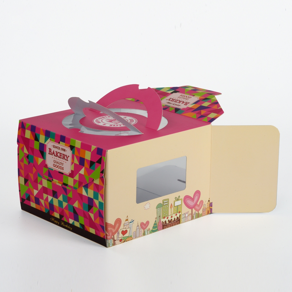 Paper packaging box for cake