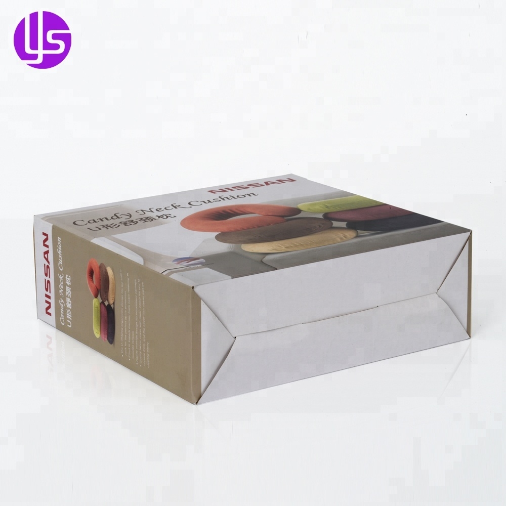 Add to CompareShare Wholesale High Quality Recycled Promotional Color Printed Cheap Corrugated Cardboard Carrying Box with Pvc Plastic Handle