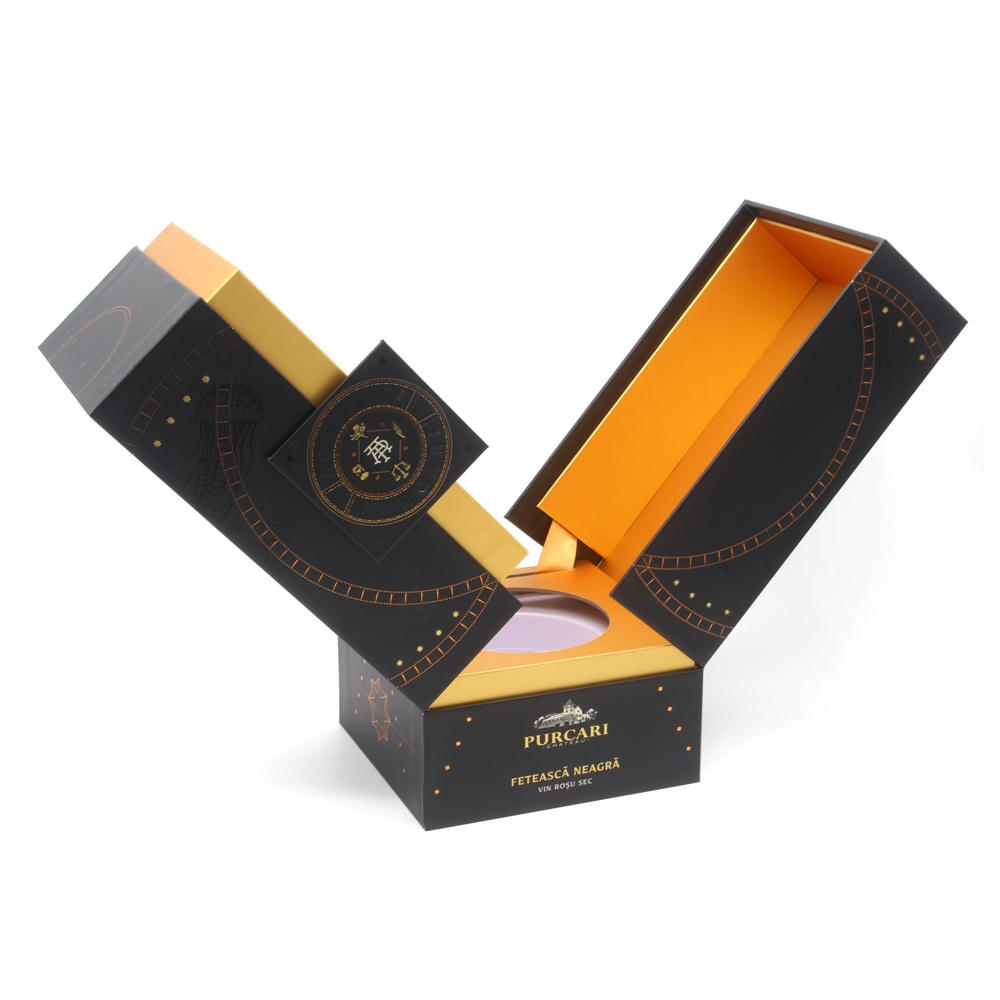 Luxury paper champagne wine gift box