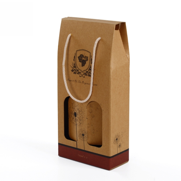 Manufacturer wholesale price kraft wine box