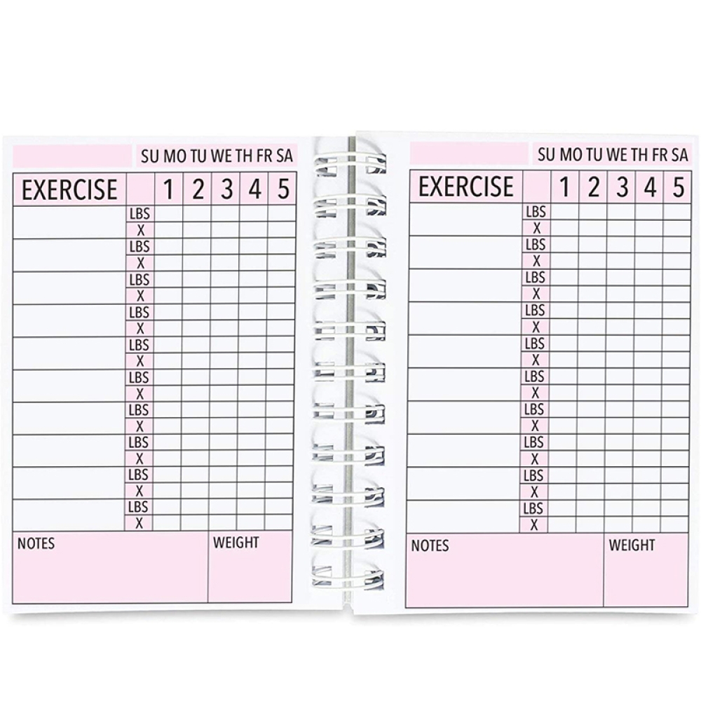 Custom made fitness goal journal and planner for workouts