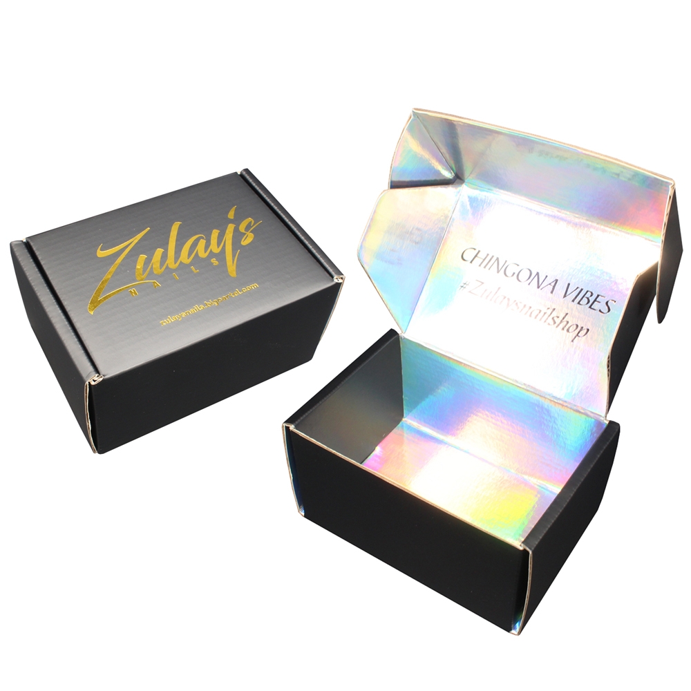 Custom Small 3D Holographic Packaging Shipping Pink Mailer Boxes