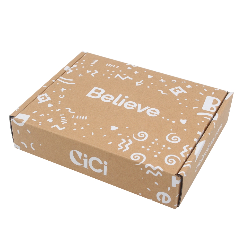 Environmentally recyclable and biodegradable kraft paper shipping box