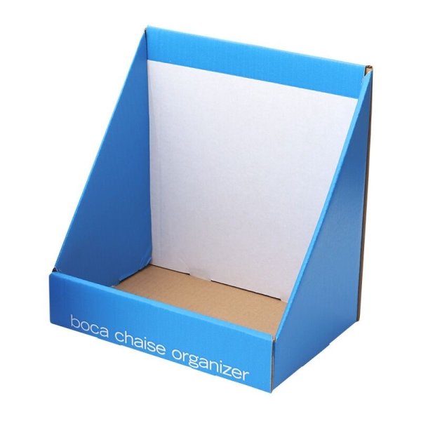 Caja expositora de cartón pdq para tienda minorista.