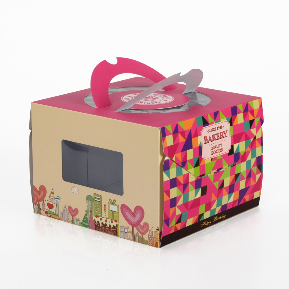 Paper packaging box for cake