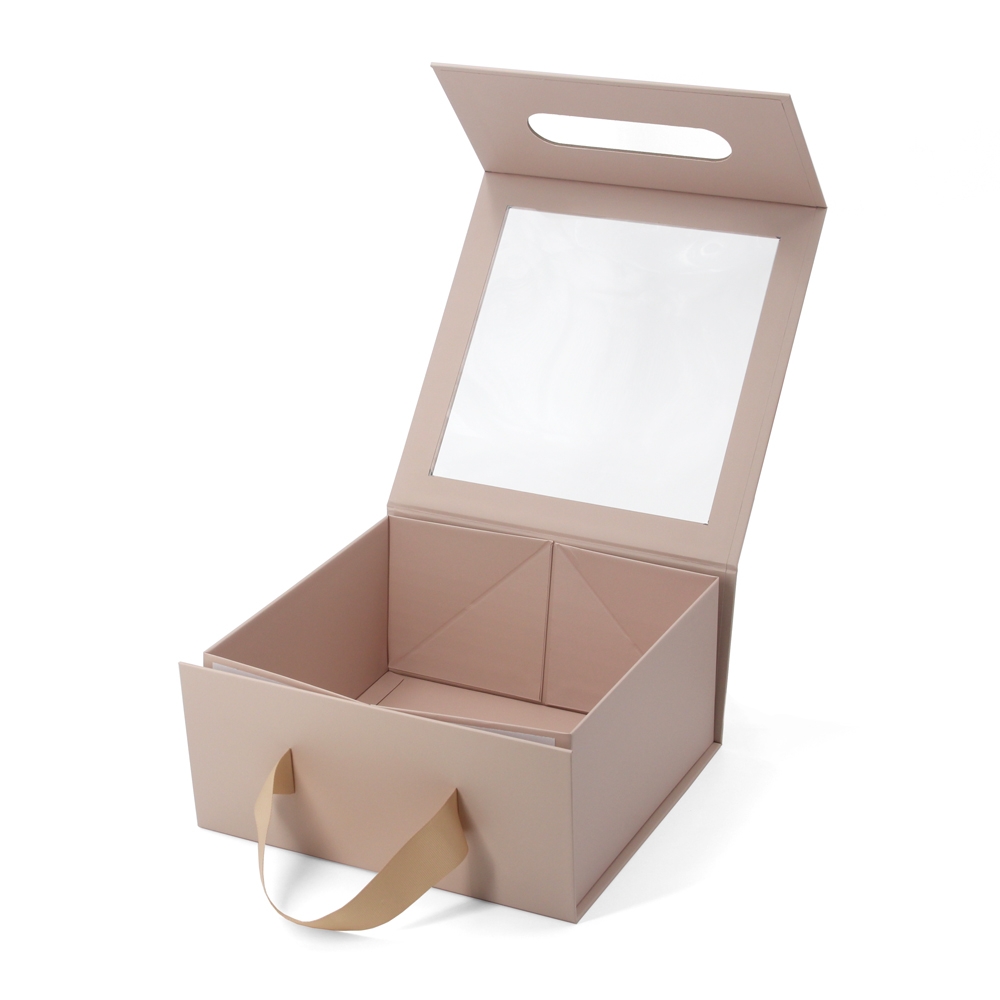 Paper packaging box with pvc window