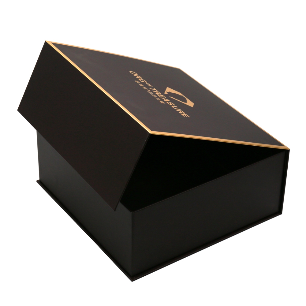 Black Magnetic Paper Box For Skin Care