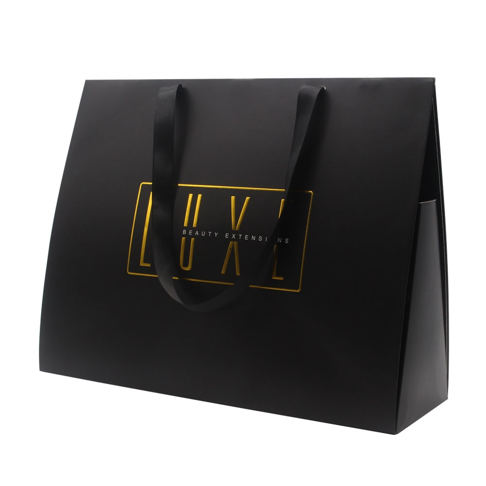 Custom design box type paper bag