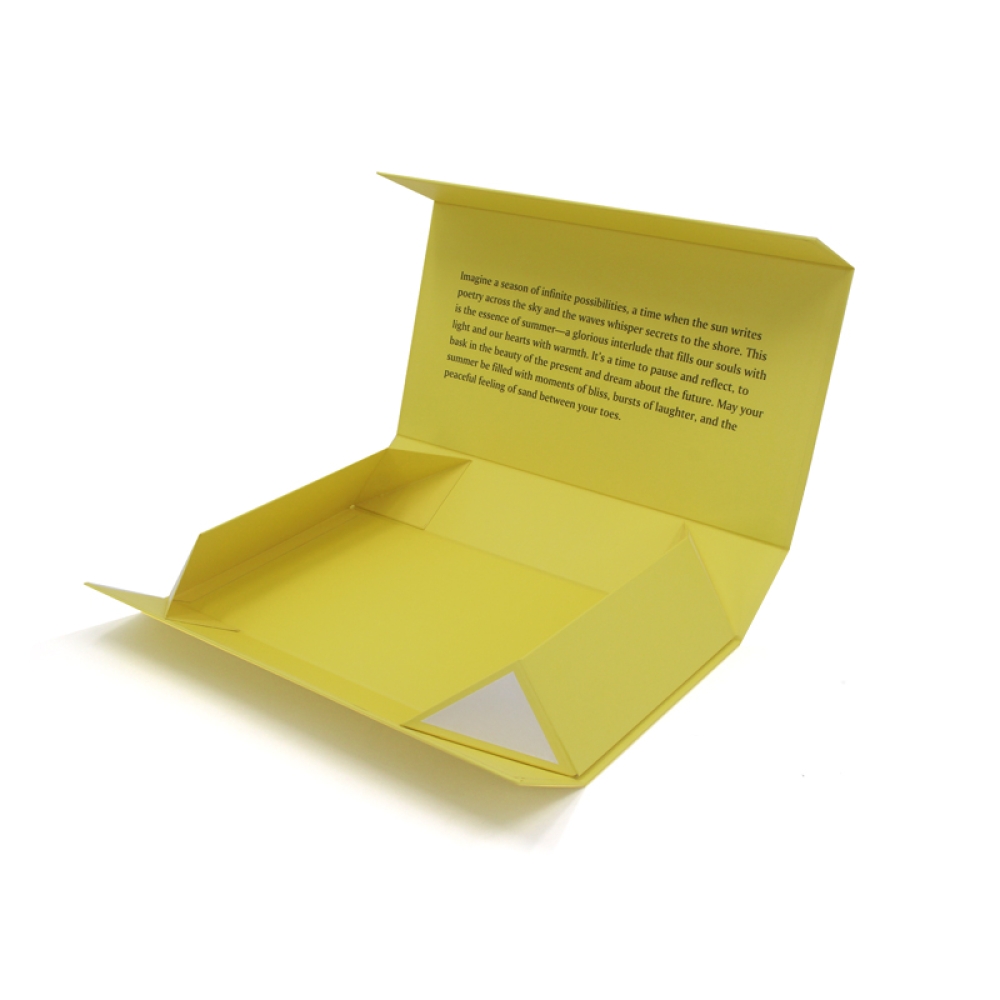 Custom paper yellow packaging gift box