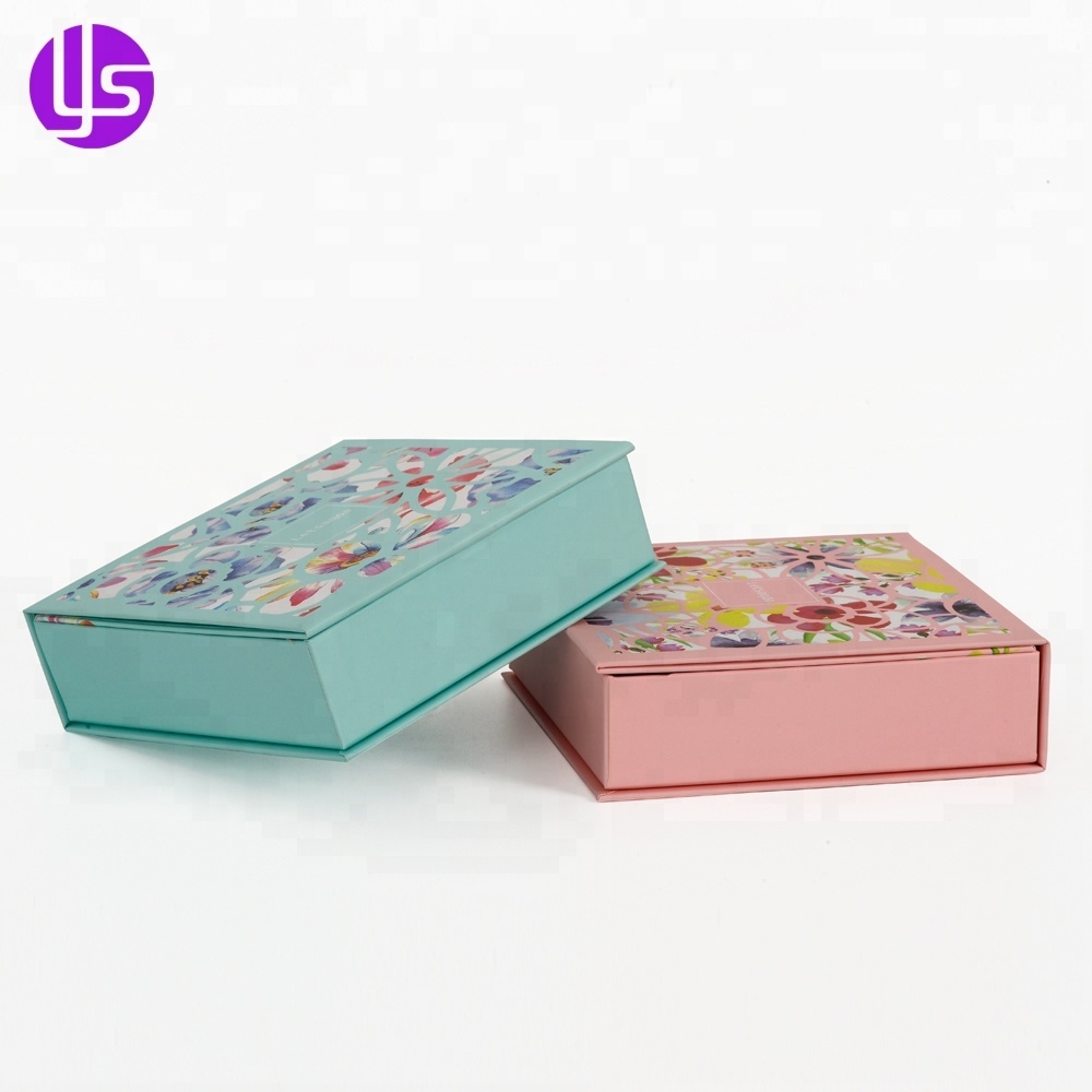 Small Custom Logo Handmade Rigid Cardboard Magnetic Closure Luxury Paper Gift Box with Mirror