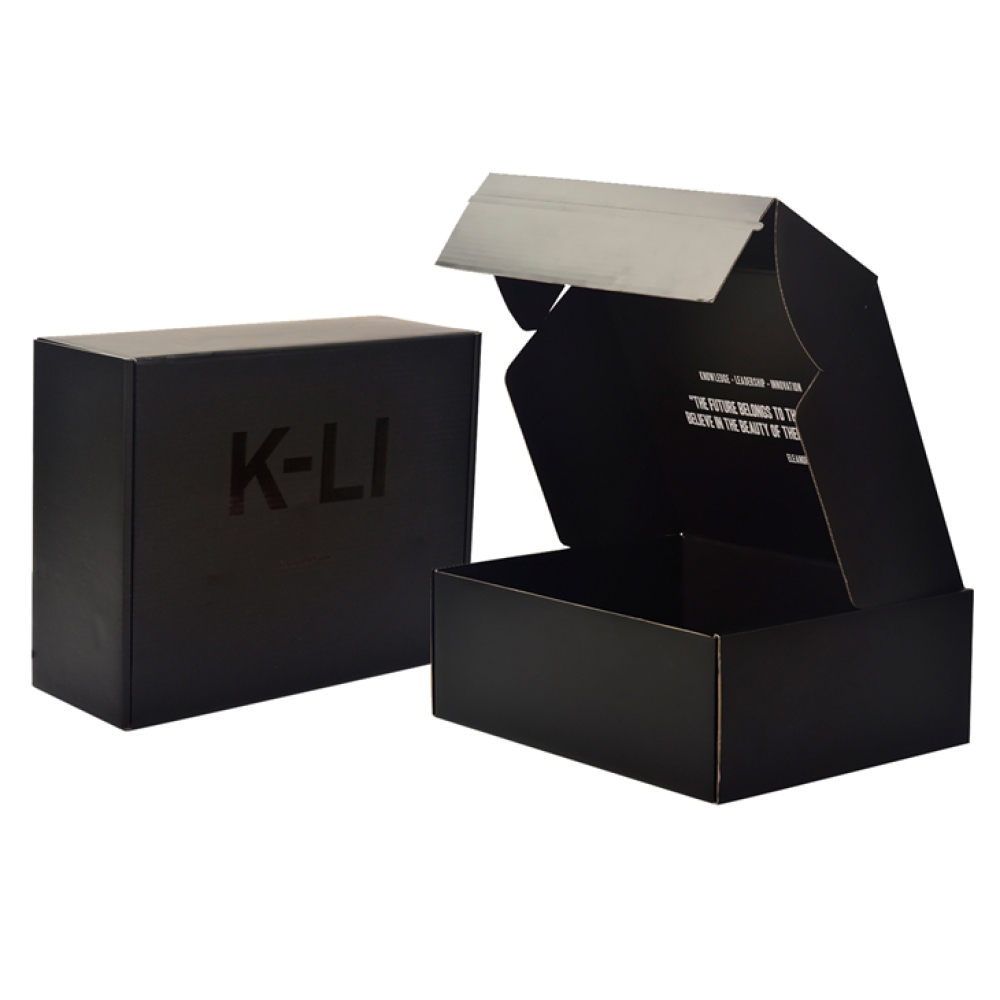 Custom Black Tear Strip Boxes Cardboard Packaging Box Shipping Boxes