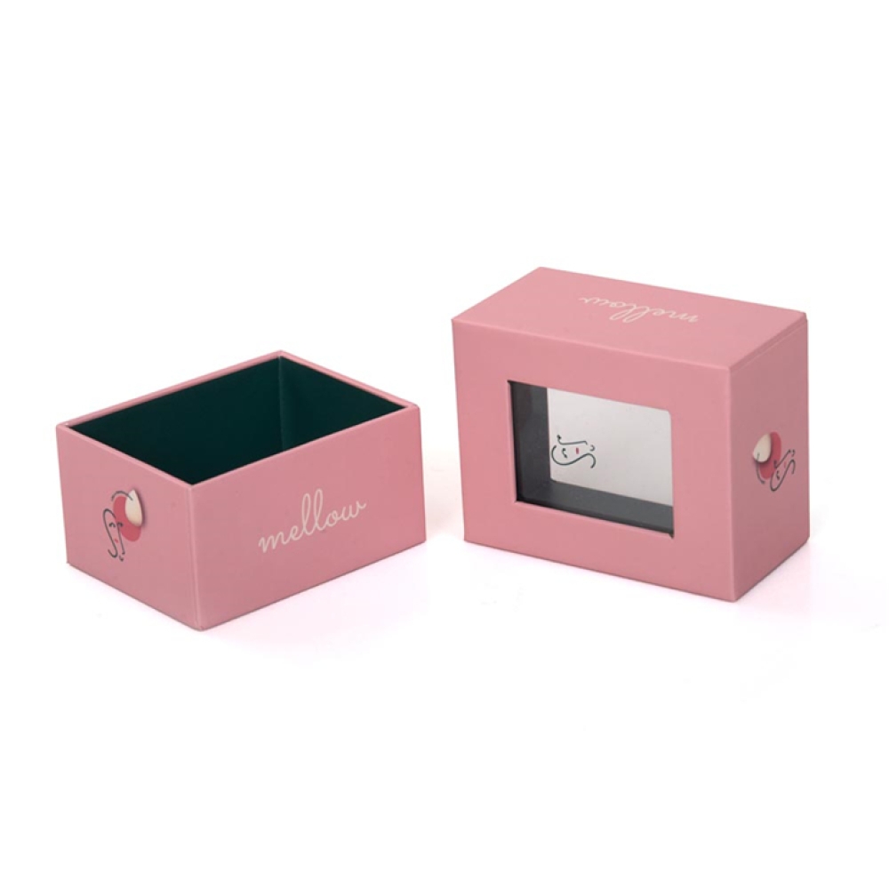 Custom PVC Window Pink Small Gift Box