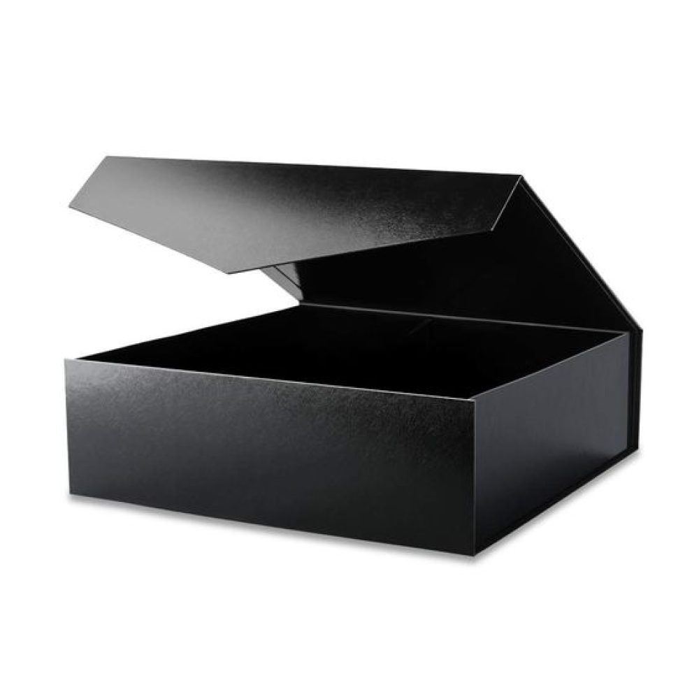 Glossy black a5 rigid gift packaging box