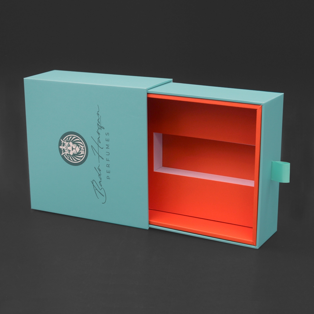 Pull out paper perfume packaging box