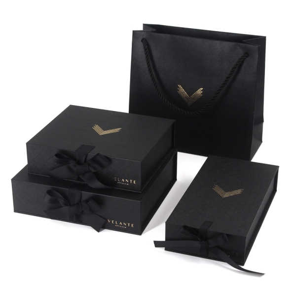 Coffret cadeau papier spécial noir