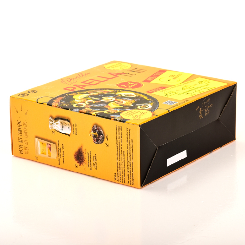 Custom Printing Paper Box Food Outside Seafood Paella Box Packaging