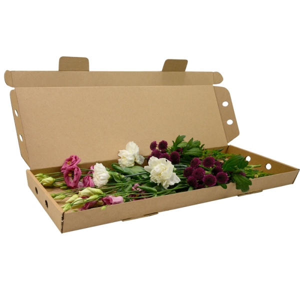 Buzón rectangular largo, caja de embalaje para entrega de flores, caja de flores con letras