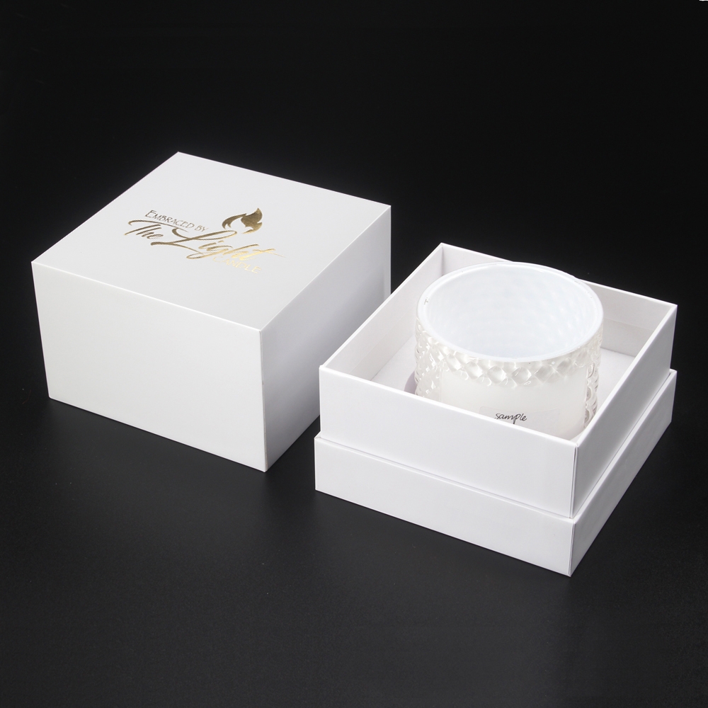 Rigid packaging box for candles