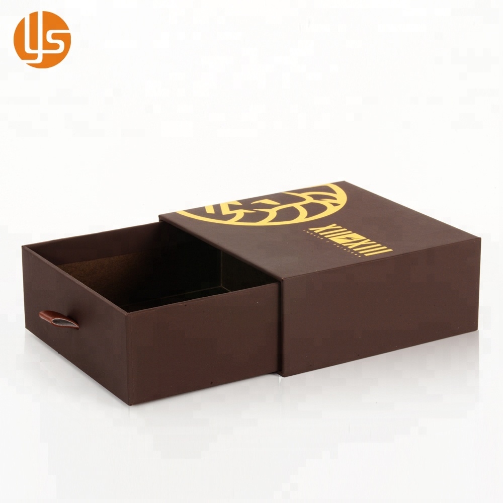 Wholesale Luxury Custom Logo Rigid Cardboard Paper Drawer Gift Packaging Box