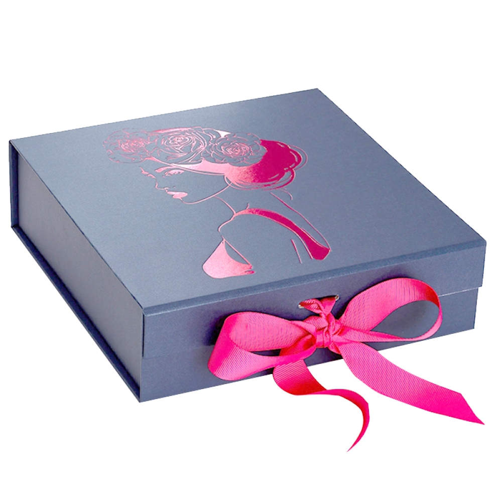 Magnetic Hair Packaging Boxes With Ribbon