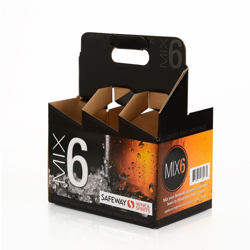 Custom 4 6 wine beer bottles carrier box