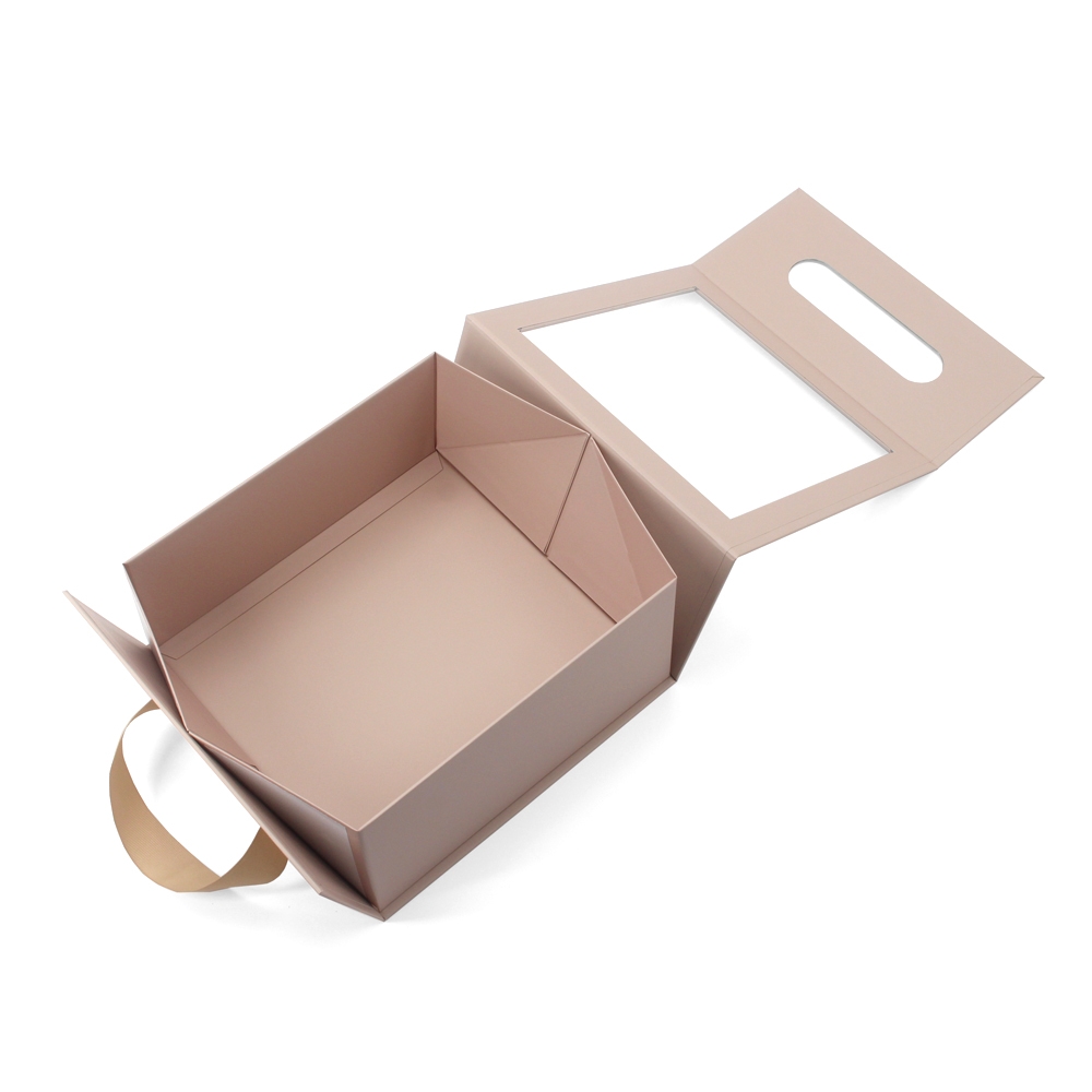 Paper packaging box with pvc window