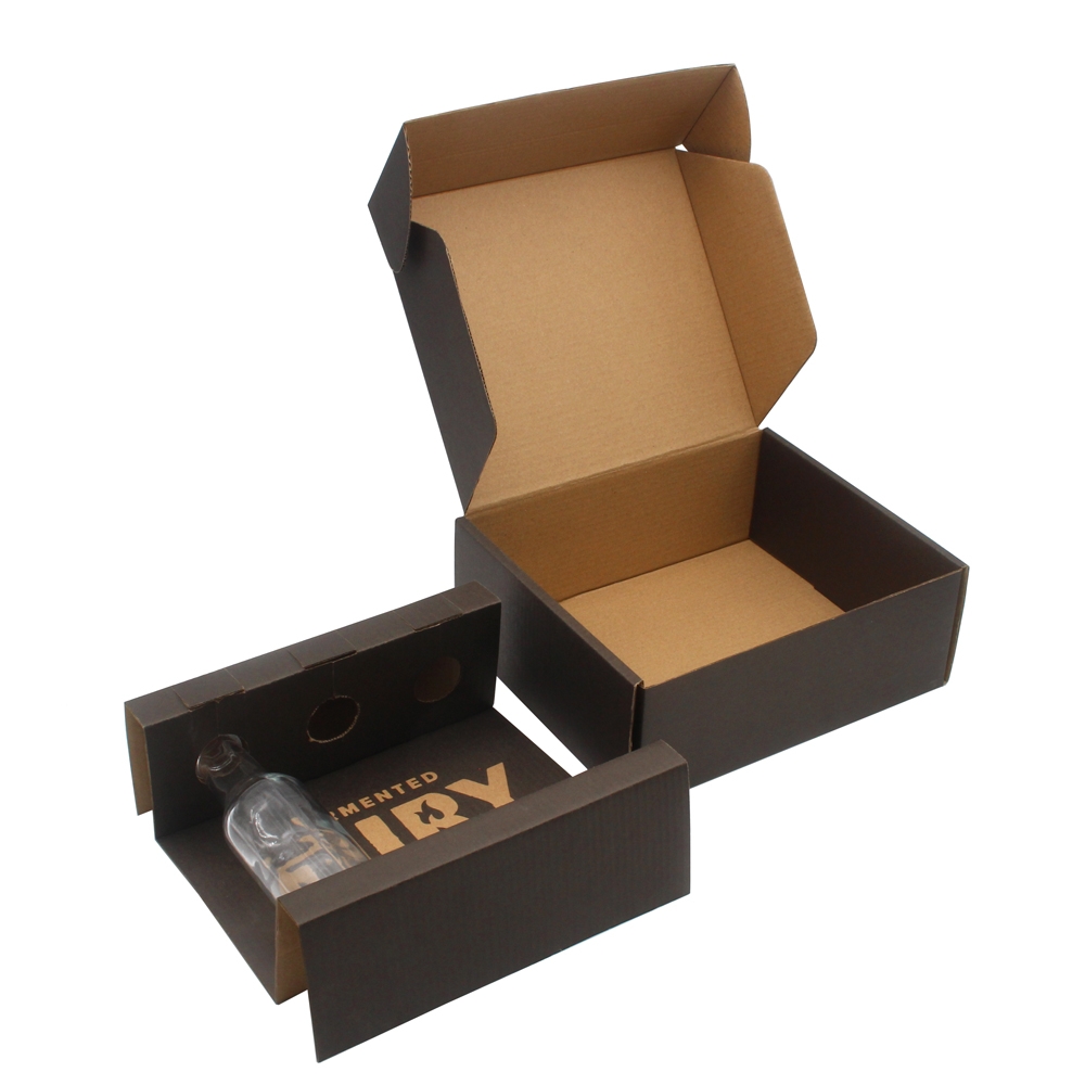 Corrugated Paper Box Hot Sauce Jar Packaging Box With Insert