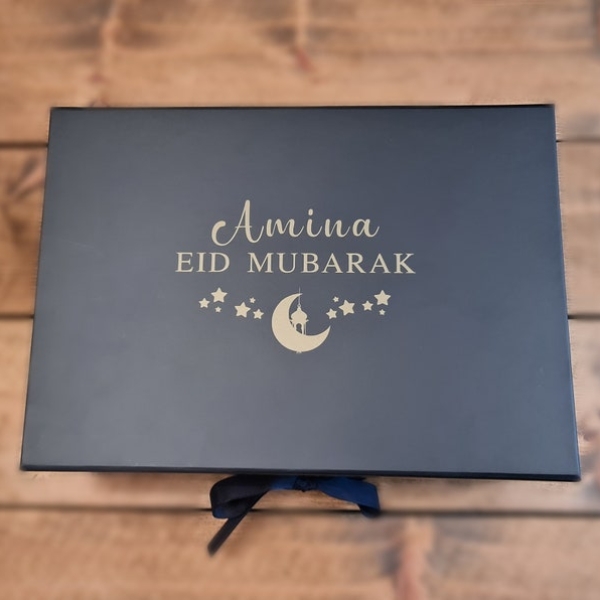 Caja de regalo personalizada islam ramadán eid mubarak caja de embalaje