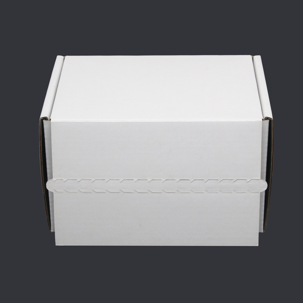 Custom logo white color tear off shipping box