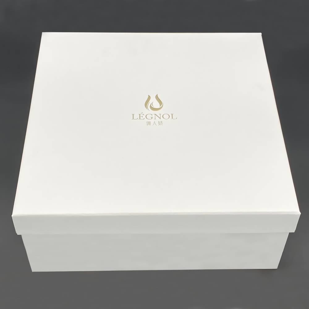 Custom logo folding cardboard gift packaging boxes with cover lid