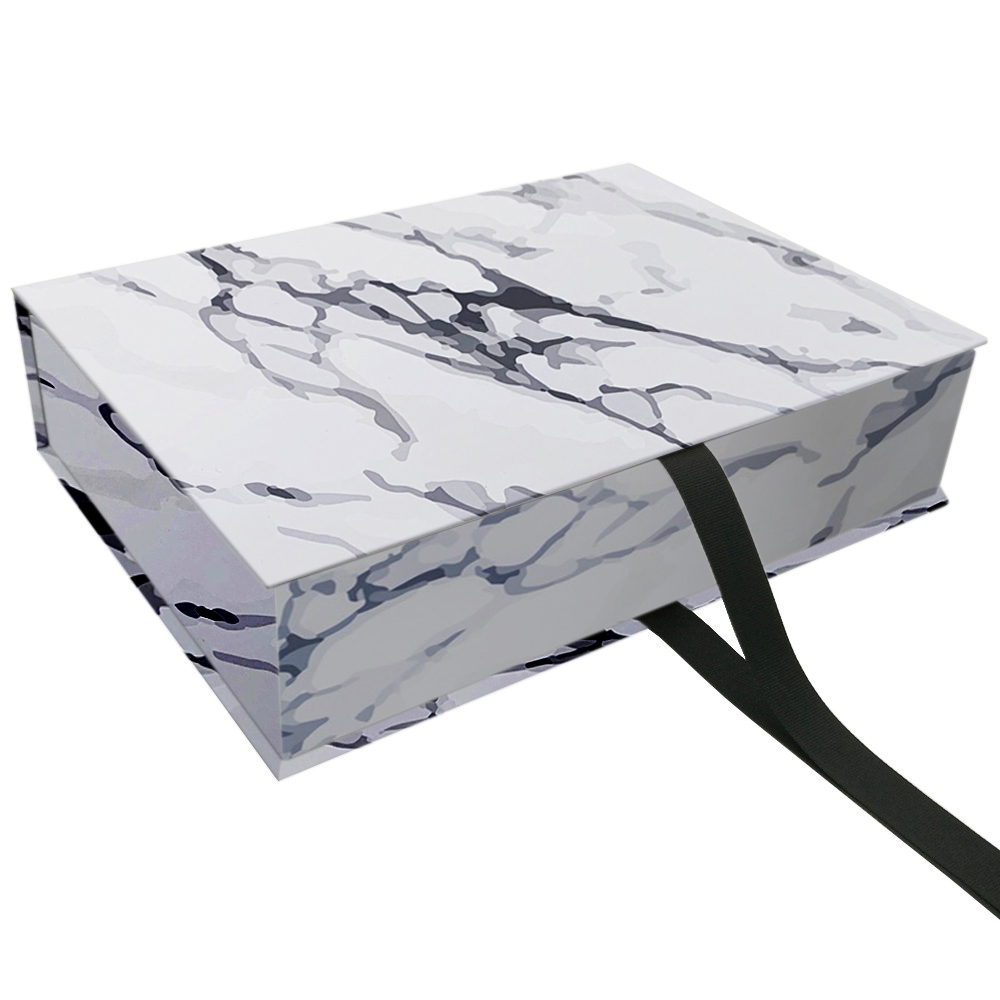 Custom Logo Paper Hair Packaging Marble Wig Boxes