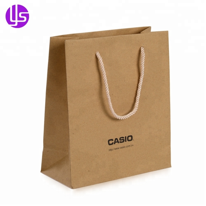 Wholesale Cheap Decorate Eco Friendly Personalized Small Brown Craft Paper Bag with Handles