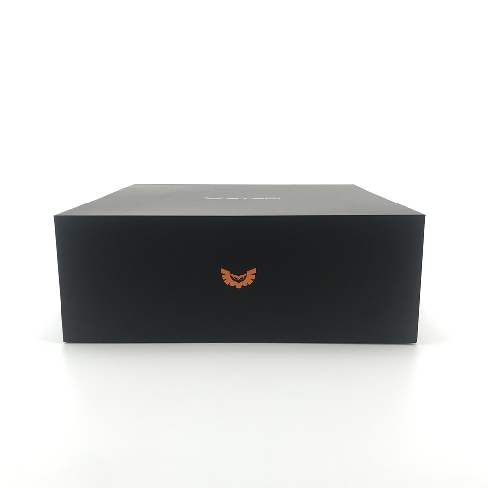 Large magnetic foldable orange gift packaging box