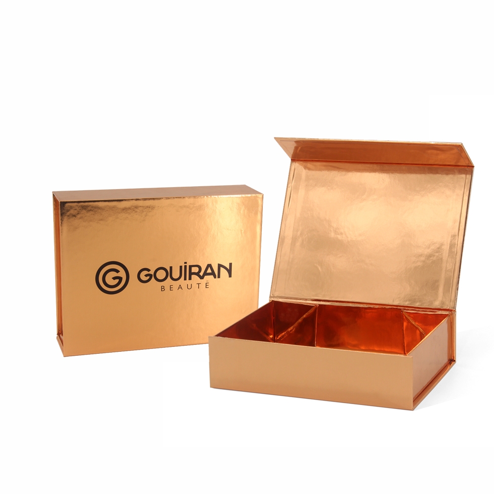 Foldable golden rigid packaging box