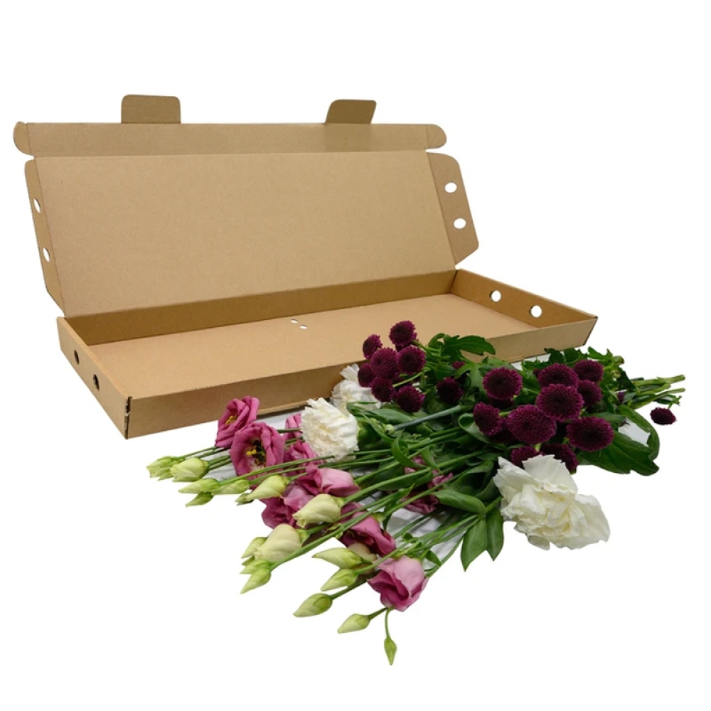 Buzón rectangular largo, caja de embalaje para entrega de flores, caja de flores con letras