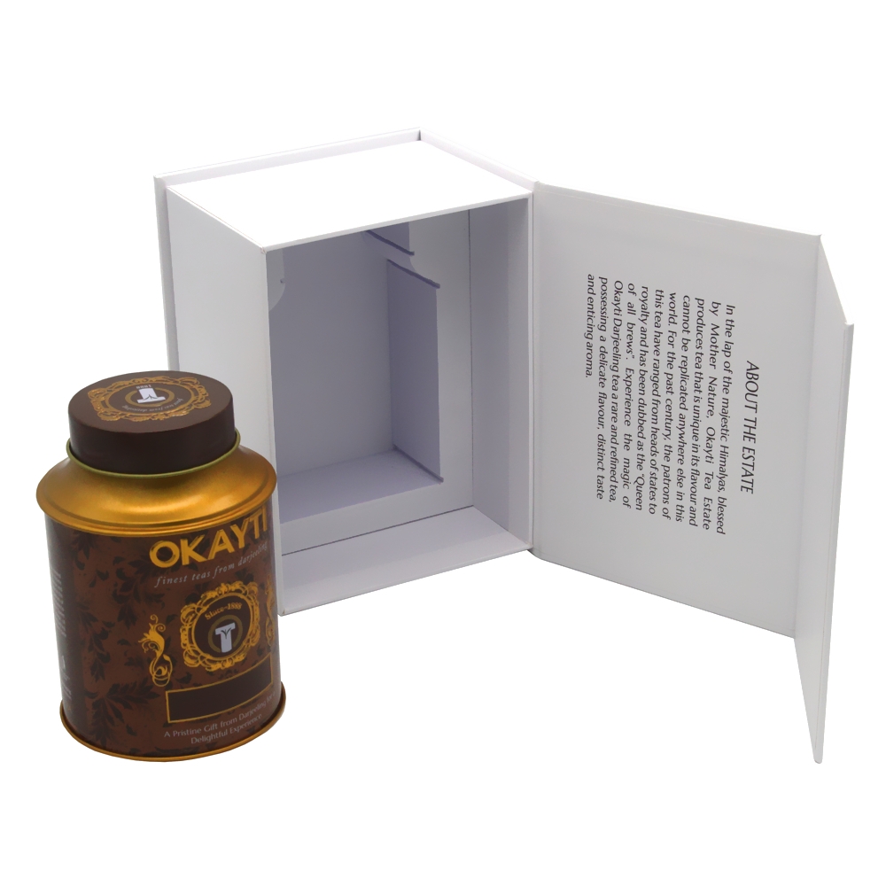 Magnetic tea canister packaging box