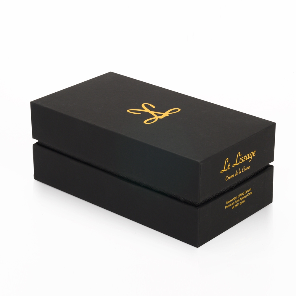 Customized Black Cardboard Gift Cosmetic Packaging Box For Cosmetics