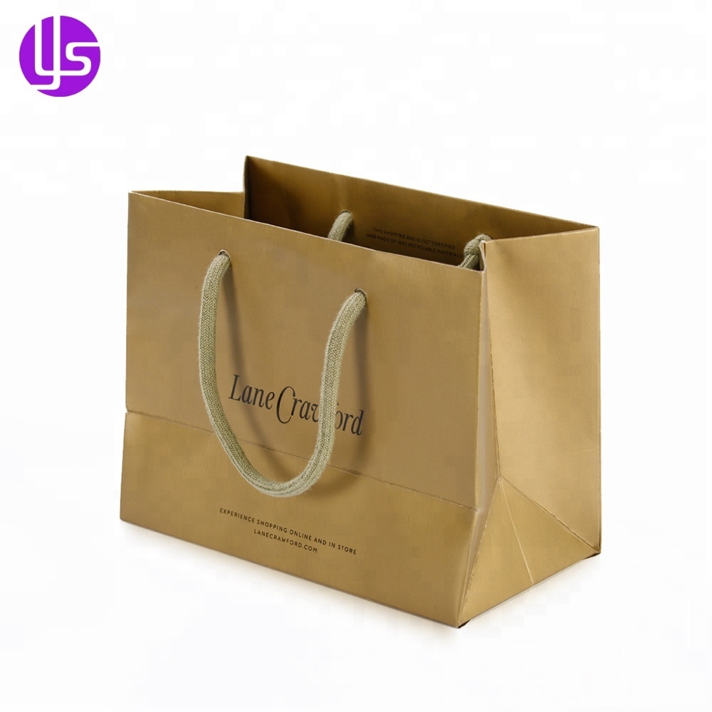 Wholesale Mini Customised Printed UV Coating Boutique Gift Paper Bag with Logo for Jewelry